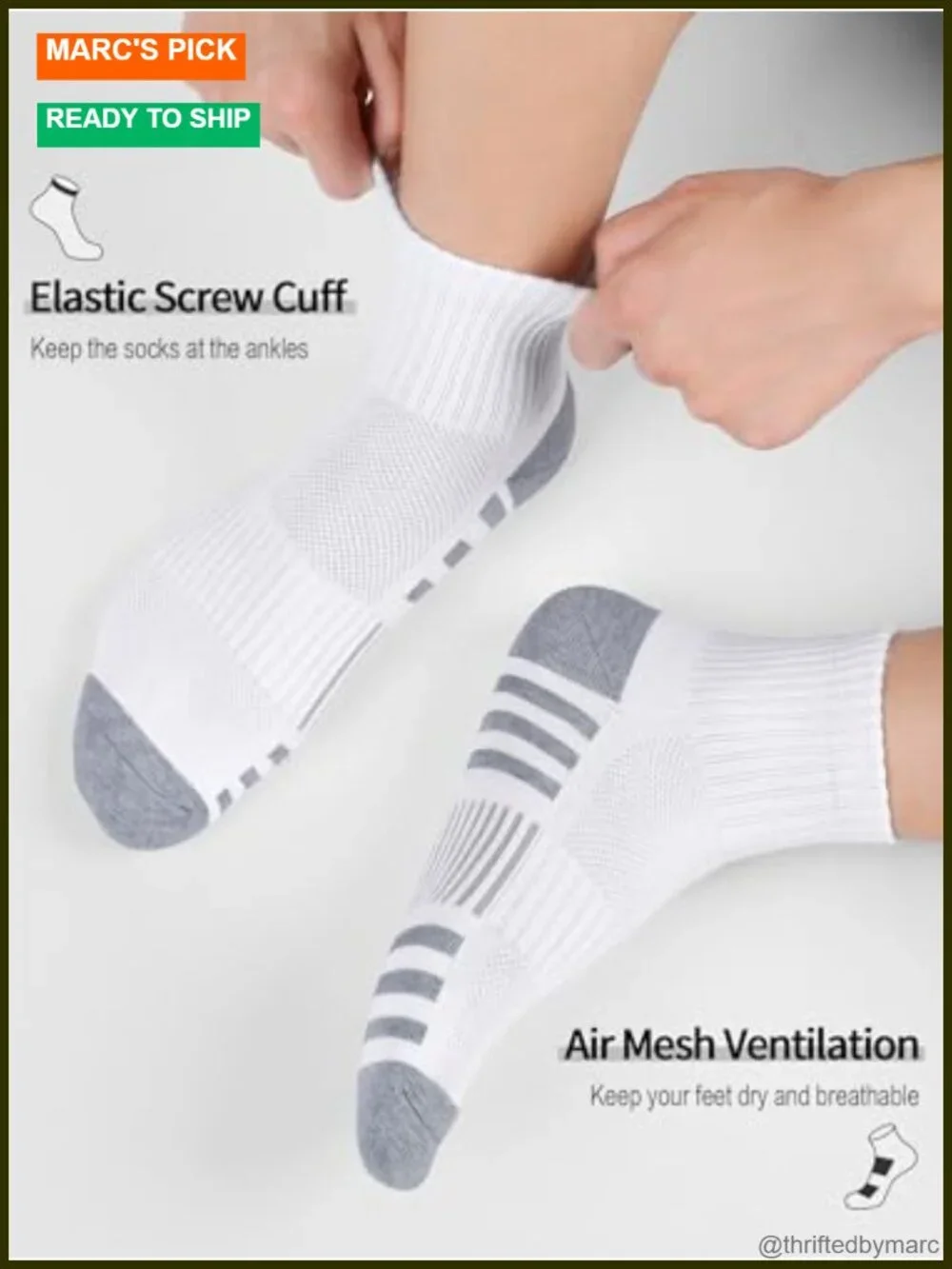 Athletic Quarter Socks with Cushion Running Ankle Socks for Men Women 6 Pairs